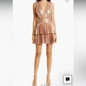 Ramy Brook Olina Metallic Cocktail Dress